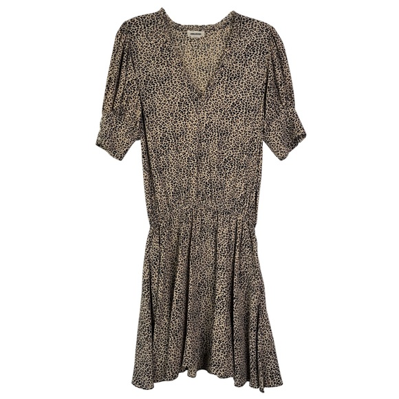 ZADIG & VOLTAIRE Womens SMALL Russel Print Leo Dress Leopard Cheetah Mini Dress - Picture 3 of 16